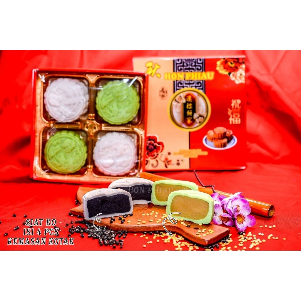 

KUE BULAN/MOON CAKE/TIONG CIU PIA SIAT KO - KUE BULAN BERAS PULUT MERK HON PHIAU