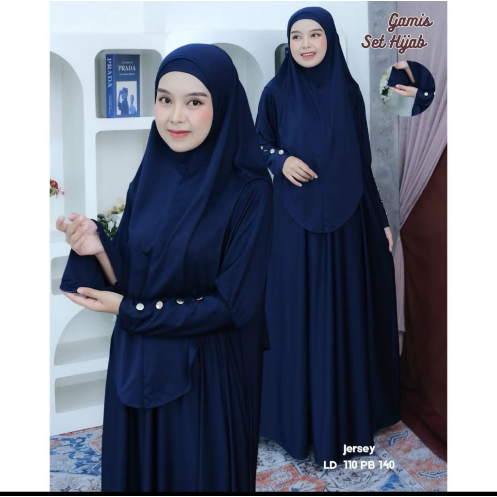 DISKON GAMIS JERSEY ITY PREMIUM SET HIJAB