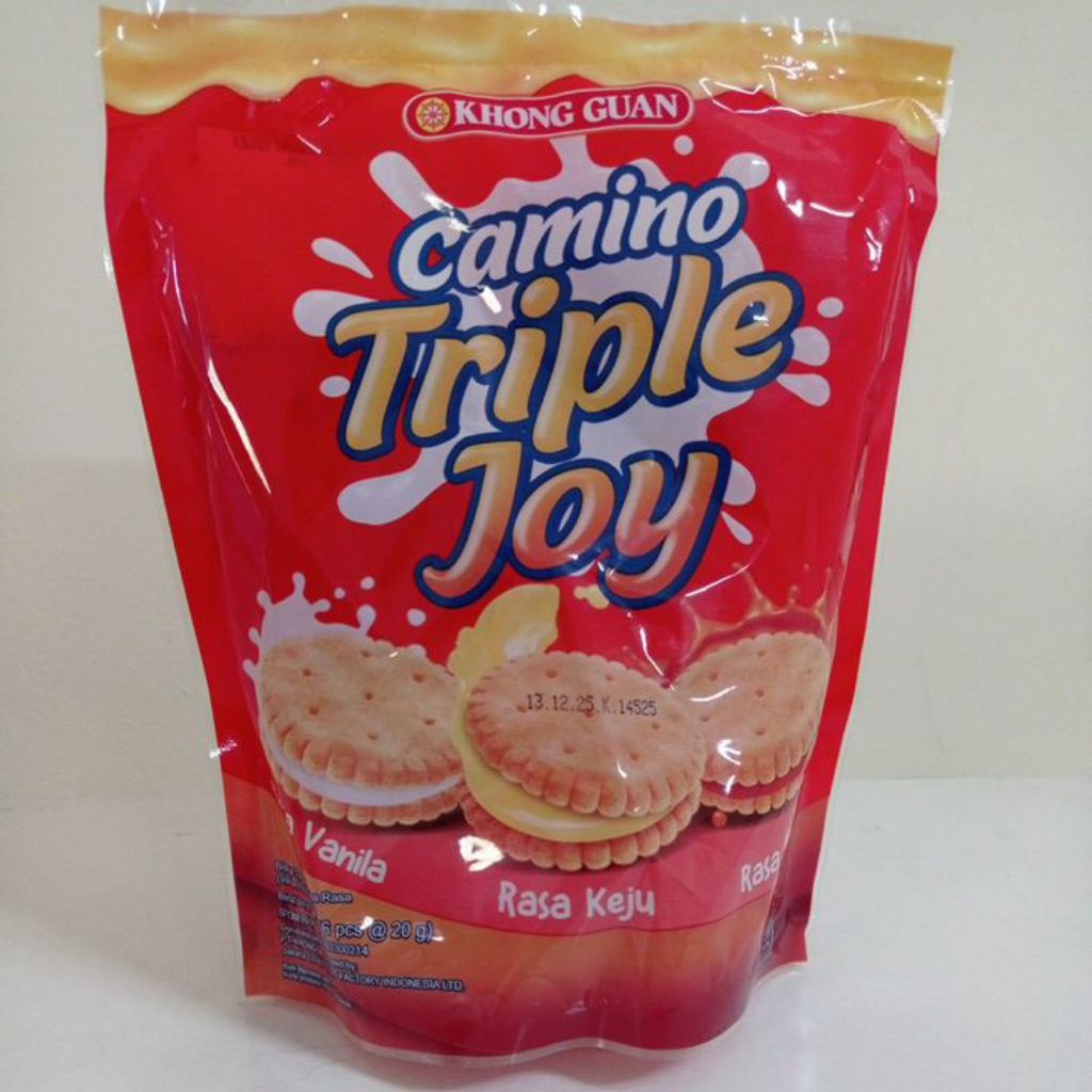 

KHONG GUAN CAMINO TRIPLE JOY POUCH 120GR