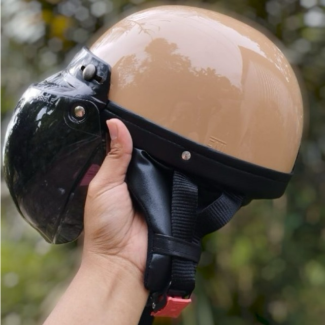 helm Bogo chips retro vespa pria wanita dewasa SNI
