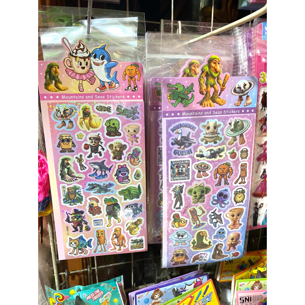 

5Pc/Lembar Sticker Anomali Brainrot Hologram