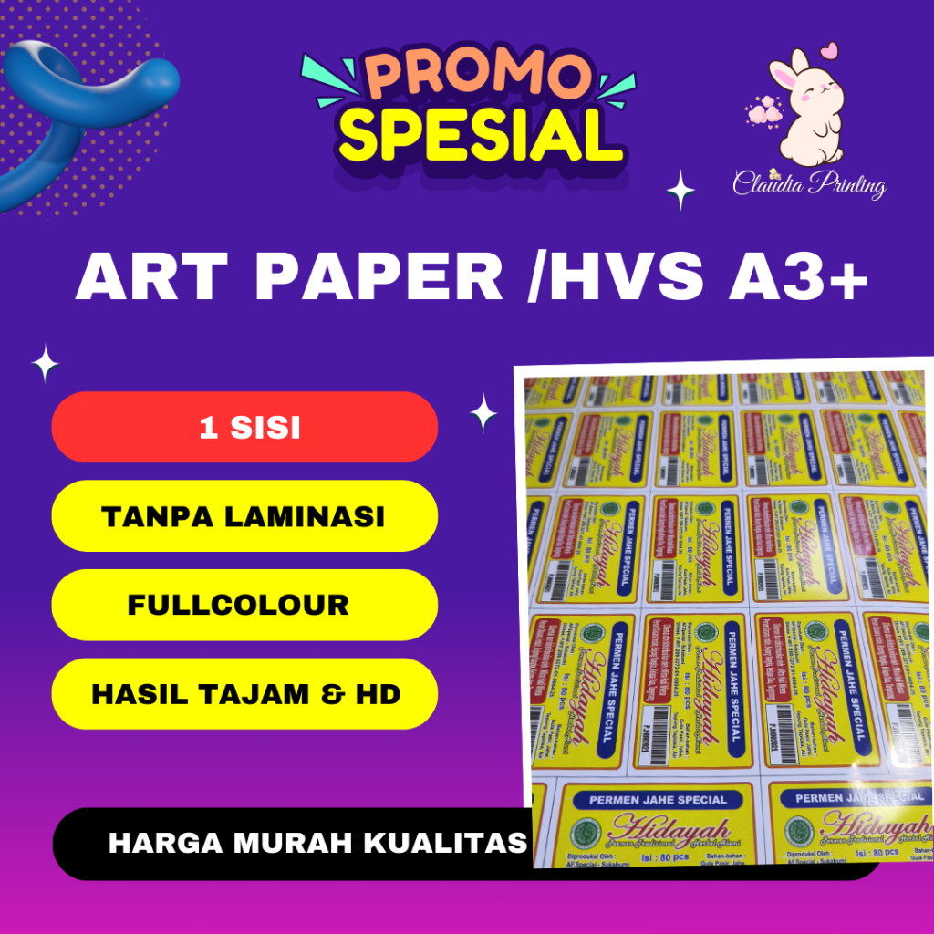 

PRINT ART PAPER A3+ TERMURAH || CETAK 1 SISI