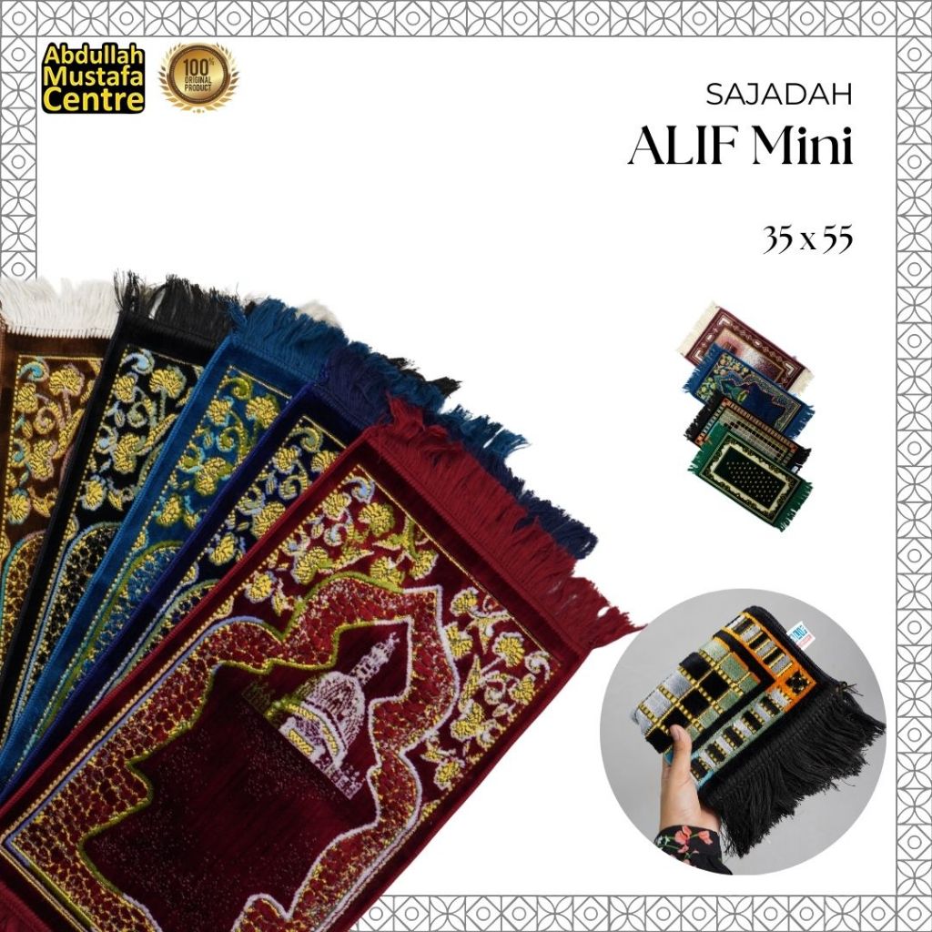 Sajadah ALIF Muka Panjang | Sajadah Mini Alif | Sajadah Original Made In Turkey | Sajadah Modern Tur