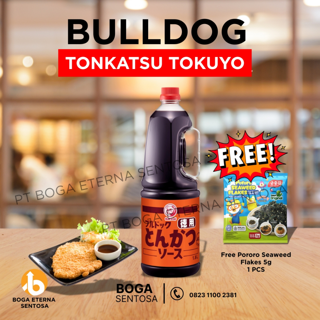 

BULLDOG TONKATSU TOKUYO SAUCE 1.8 L/ SAUS TONKATSU TOKUYO (BUY 1 GET 1 KIZAMI NORI)
