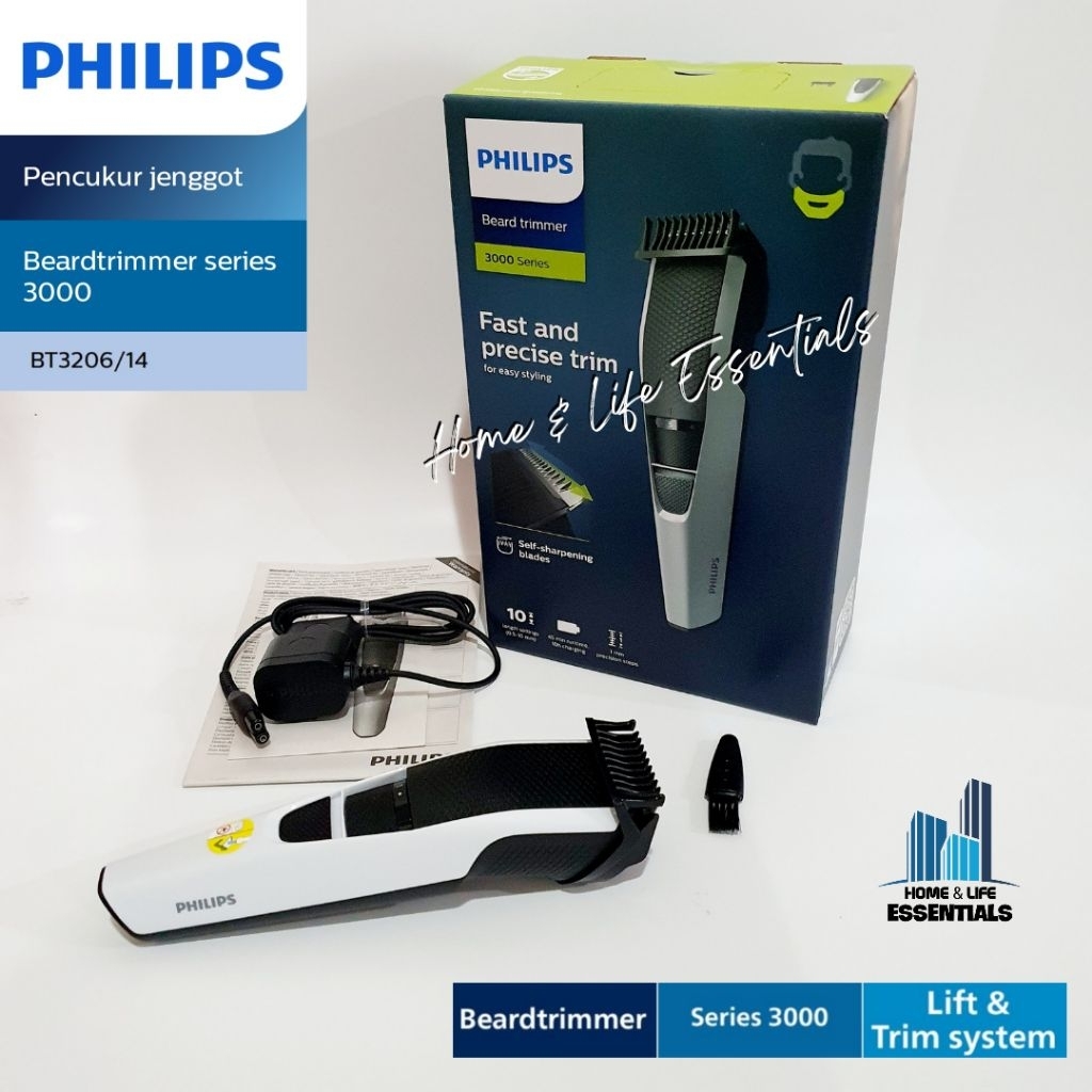 Beard Trimmer Philips BT3206 Cukuran Jenggot Philips Elektrik Shaver Alat Cukur Jenggot Philips BT 3