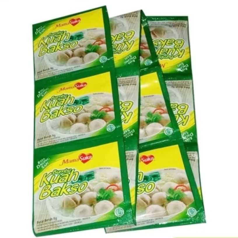 

Mamasuka Kuah Bakso 8gr isi 12 pcs / Kuah Bakso Instan