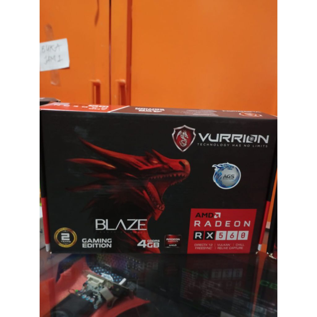 GRAFIC CARD VURRION AMD RX 560 4GB DDR5 128BIT