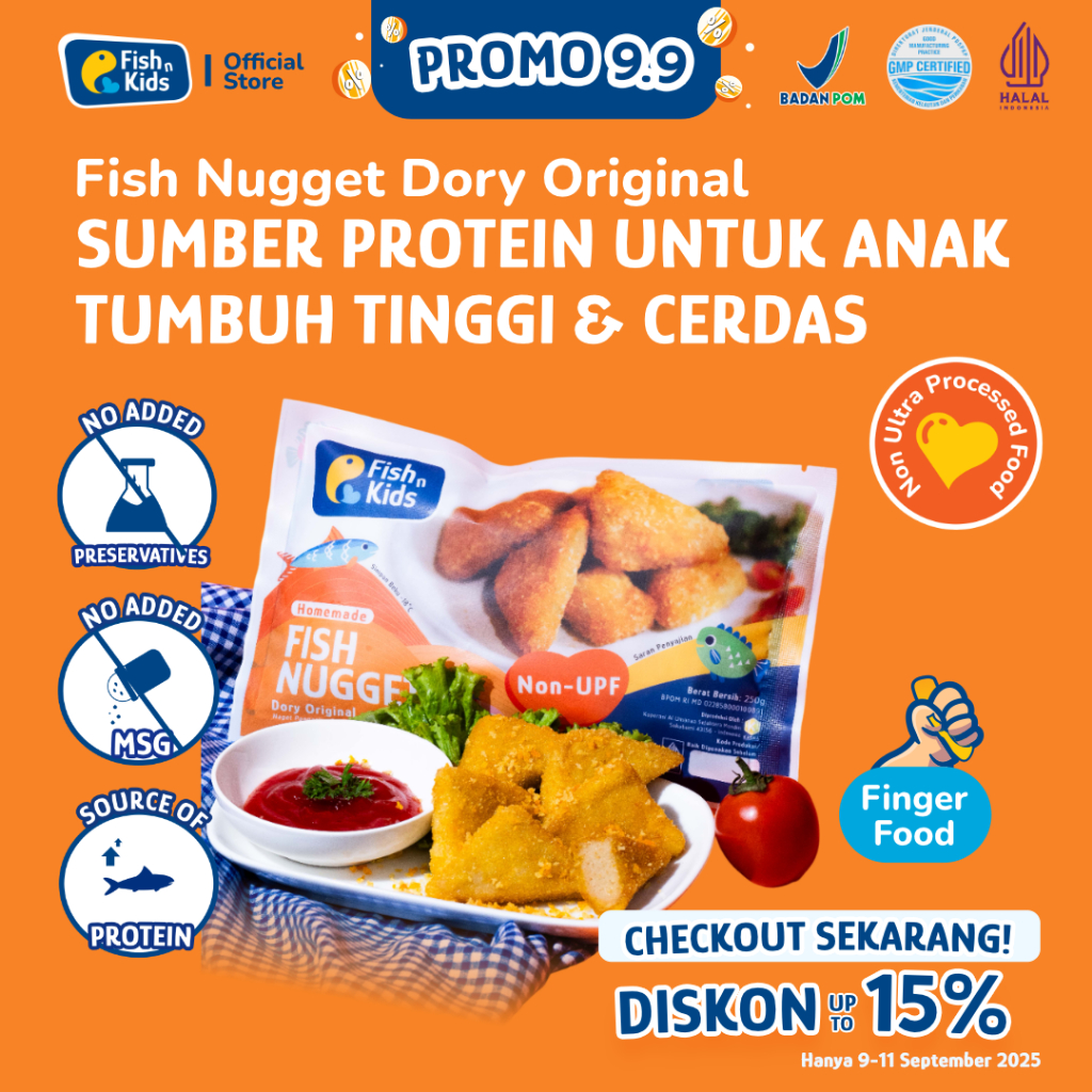 

Fish n Kids - Nugget Dori Original Non MSG - Homemade Non UPF BPOM HALAL