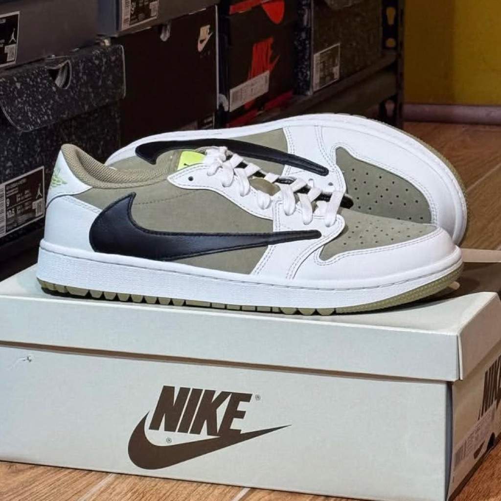 AJ1 Retro Low Golf Travis Scott Neutral Olive 100% Original Materials