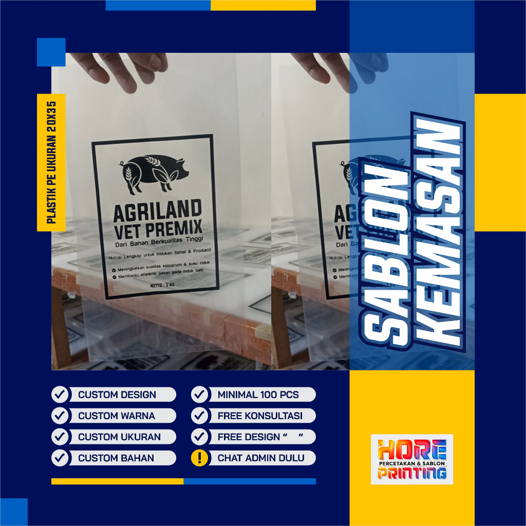 

SABLON PLASTIK KEMASAN ANEKA PRODUK (20x35) TEBAL 05