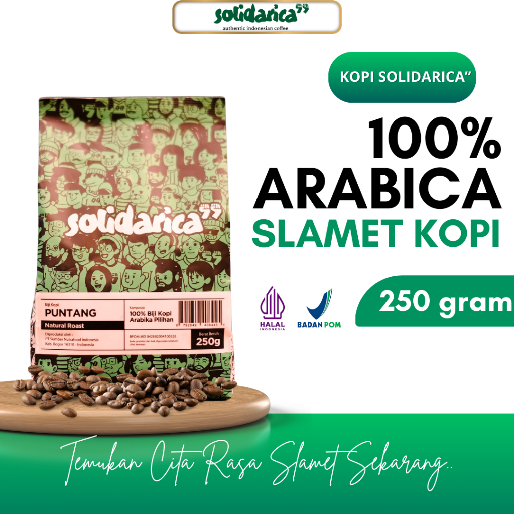 

Kopi Solidarica Slamet Arabica – Natural Roast 250 Gram