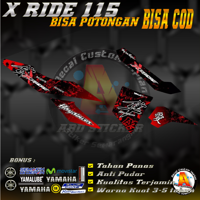 Stiker Decal Motor Yamaha X RIDE 115 - Decal Stiker X RIDE 115 Anti Luntur |KODE A208