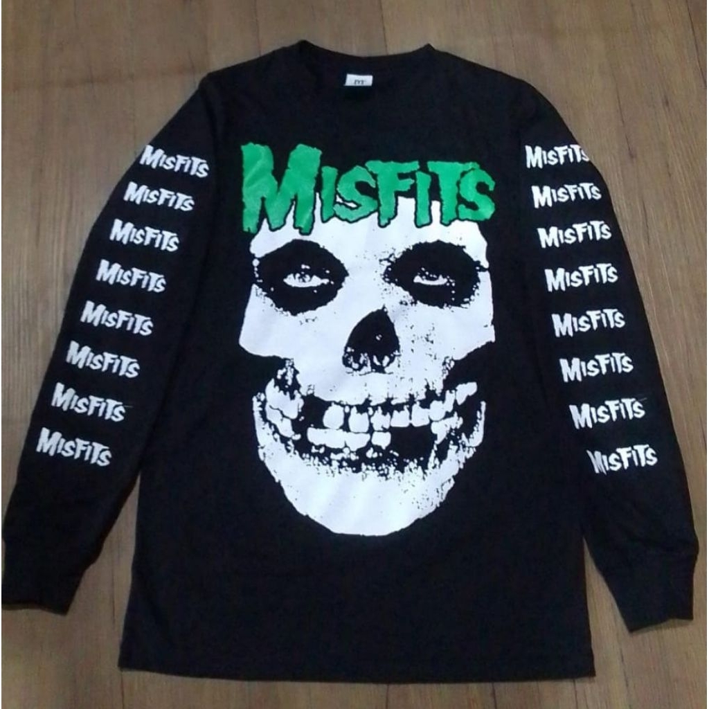 Long Sleeve MISFITS logo/ kaos band/kaos musik/bootleg