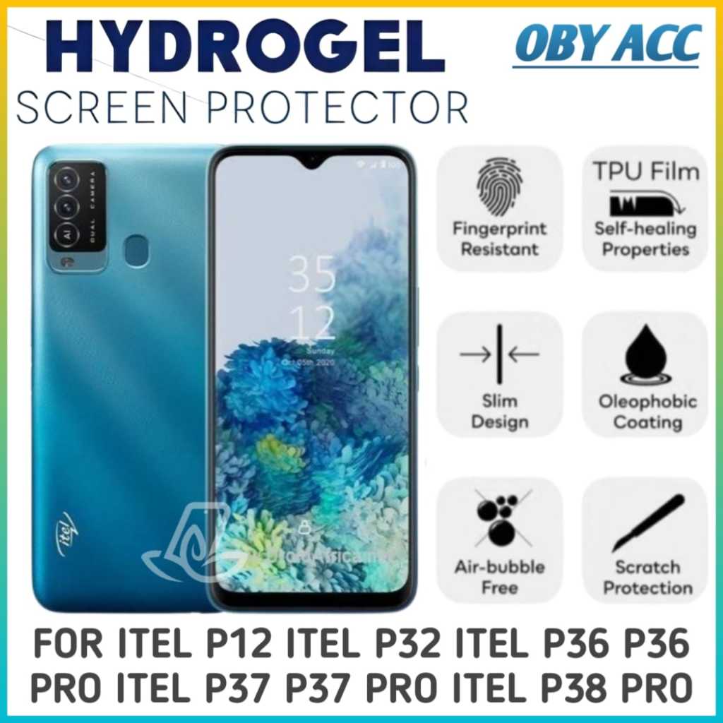Anti Gores HYDROGEL For ITEL P12 P32 P36 Pro P37 Pro P38 Pro Bahan Jelly Clear Matte Anti blue & Spy