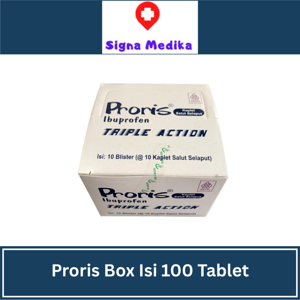 Proris 200mg Box Isi 100 Kaplet - Obat Demam & Nyeri