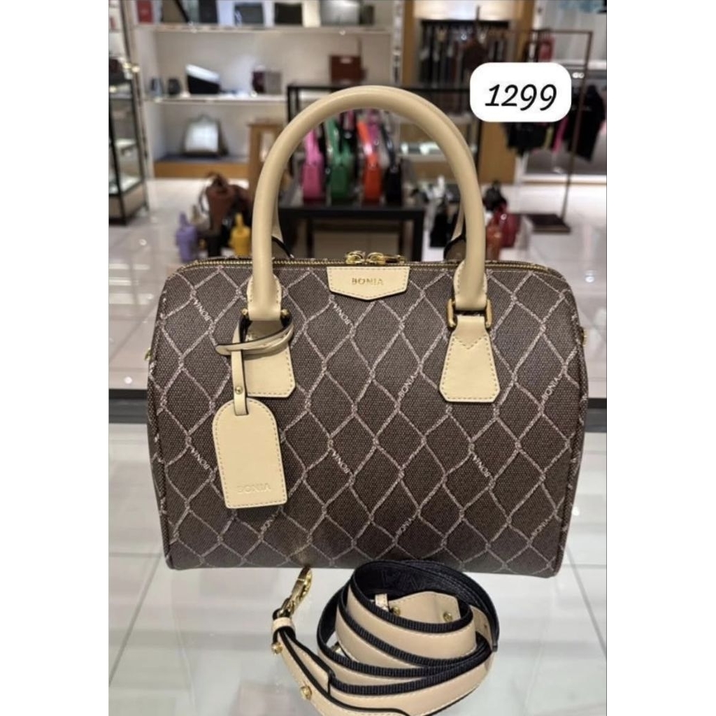 tas bonia original sling top handle bag speedy batik M