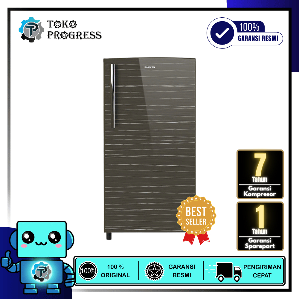 KULKAS 1 PINTU SANKEN SK-G186BH-CF LOW WATT 80W