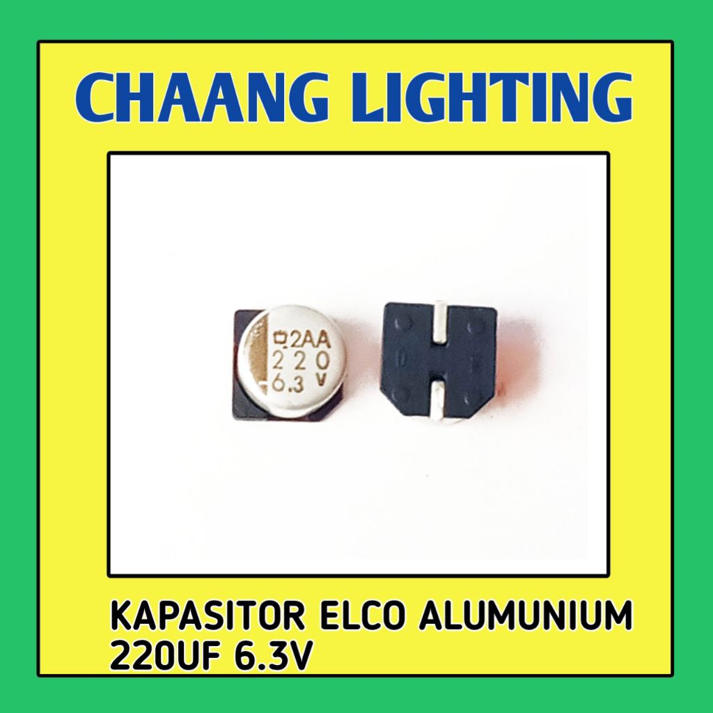 ELCO SMD 220UF 6.3V ALUMUNIUM KAPASITOR ELCO 220UF 6.3V