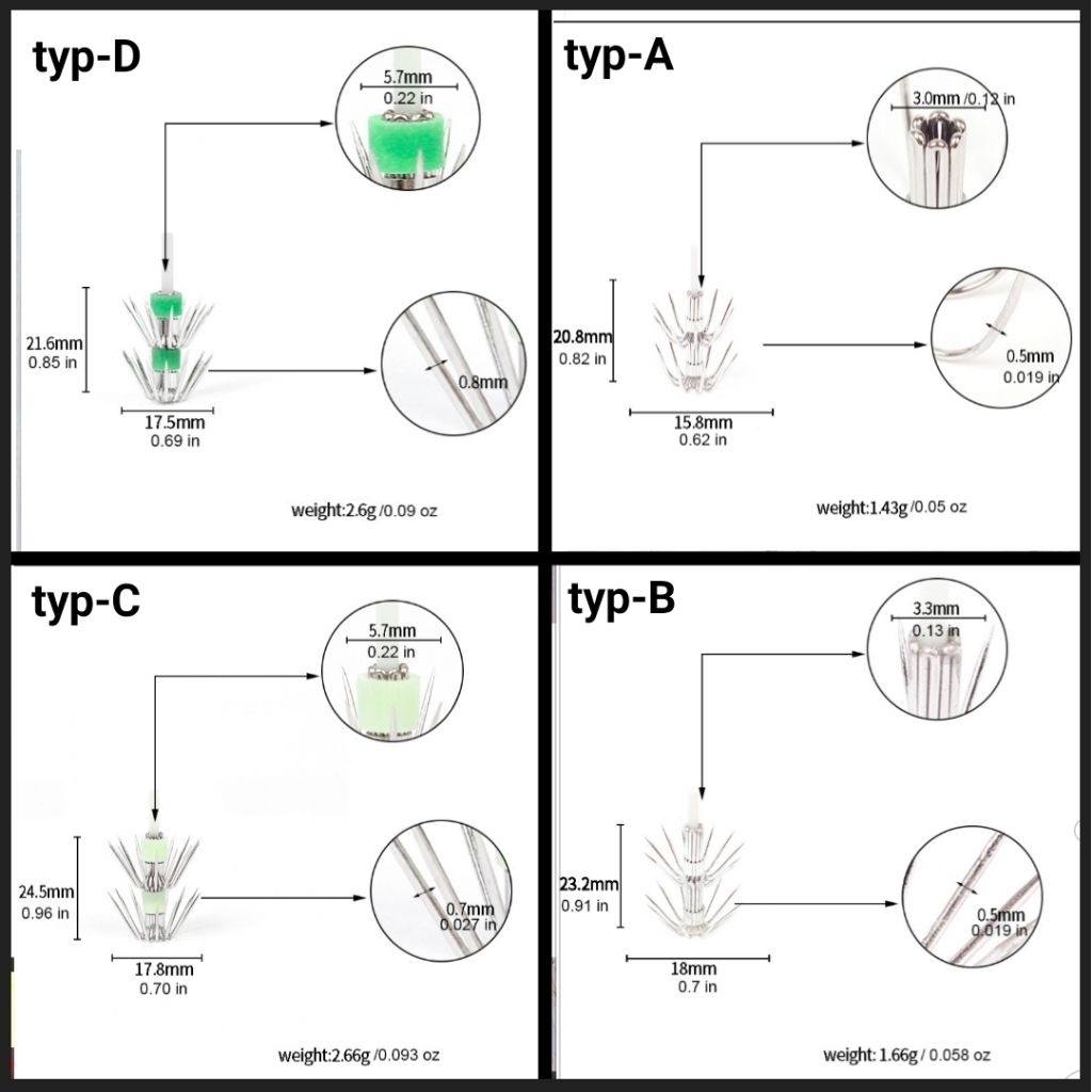 Rames hooks Egi pancing cumi saltwater hooks kail pancing