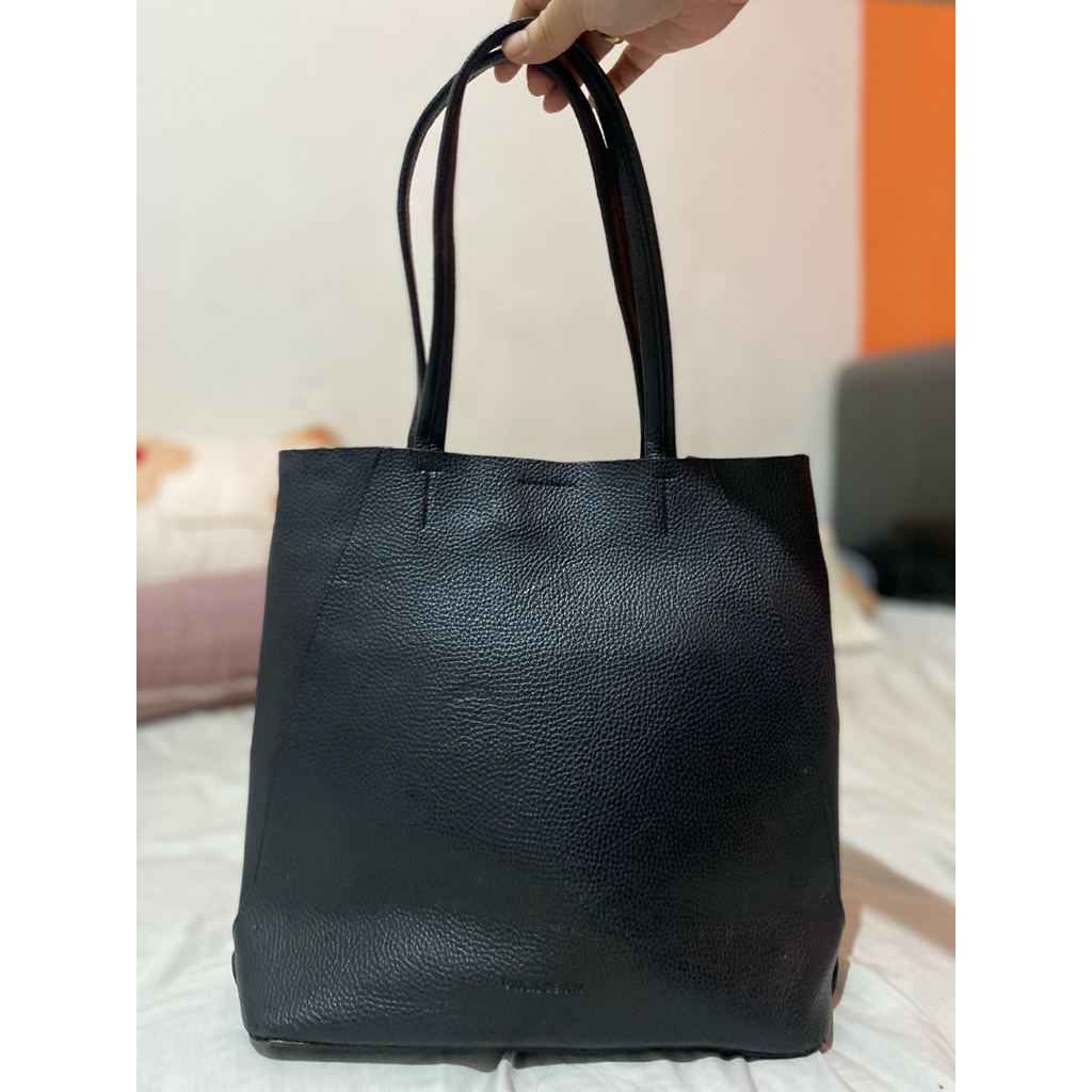 tas tote kulit asli tebal branded PL