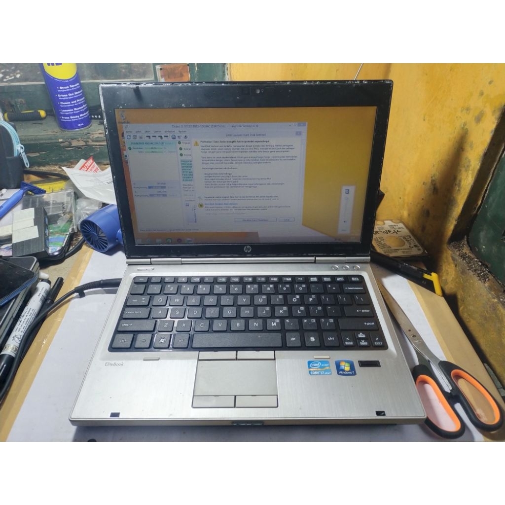 Laptop HP EliteBook 2560P Processor intel core i7-2620M