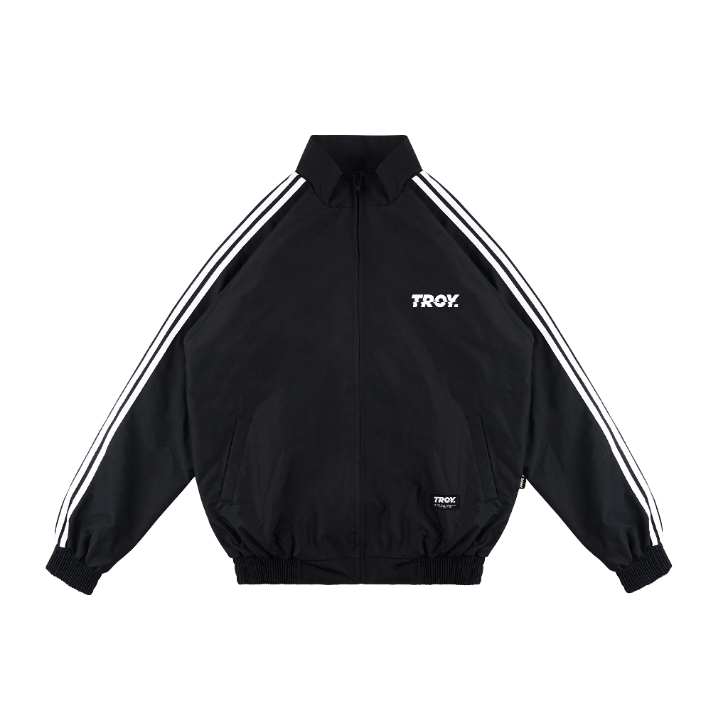 Troy Company Jacket Tracktop Black Trace Basic - Jaket Tracktop Hitam JTT 3304