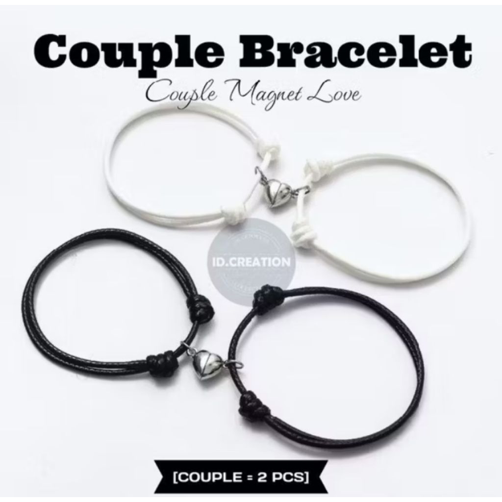 Gelang Couple Magnet Love polos mini Bracelets Simpel dan elegan