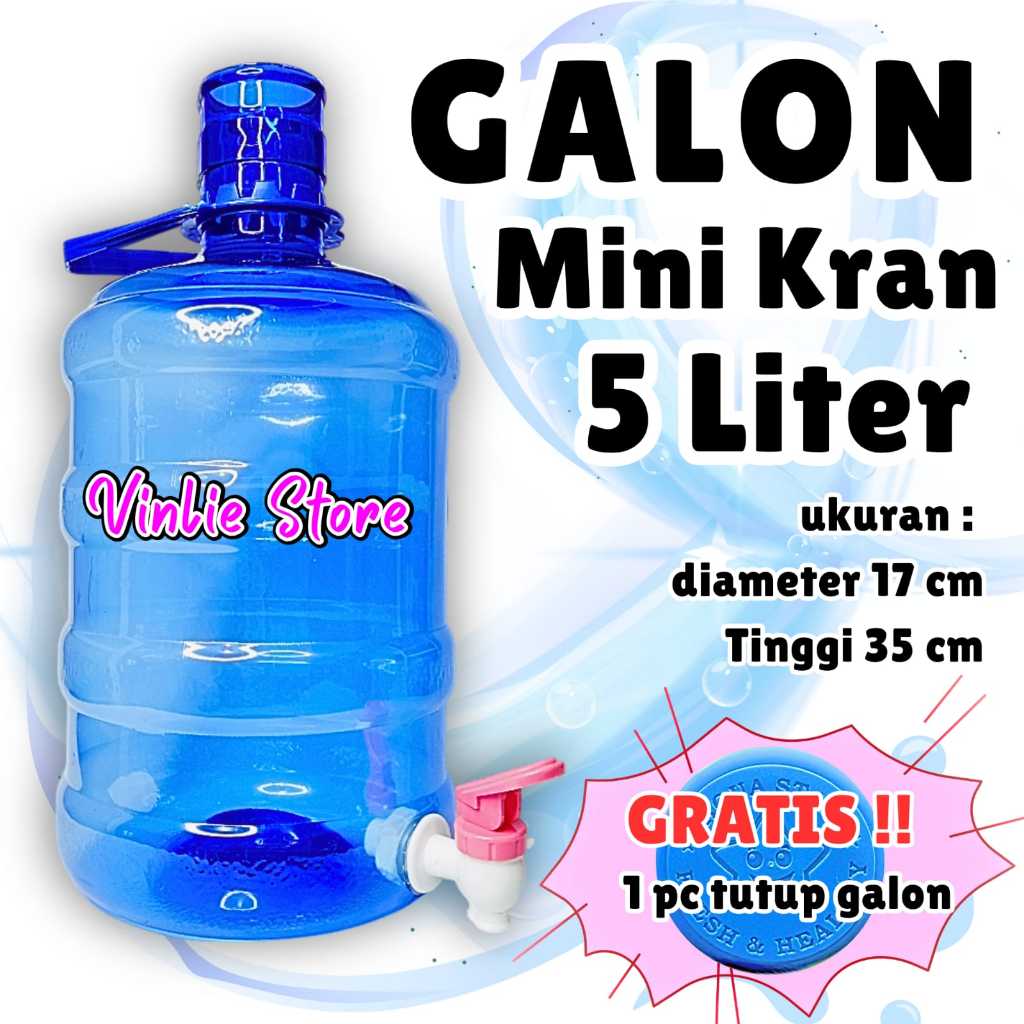 Galon 5 liter Kran Galon Air Minum Kran 5 Liter Galon Mini Galon Keran galon cuci tangan Galon Kecil