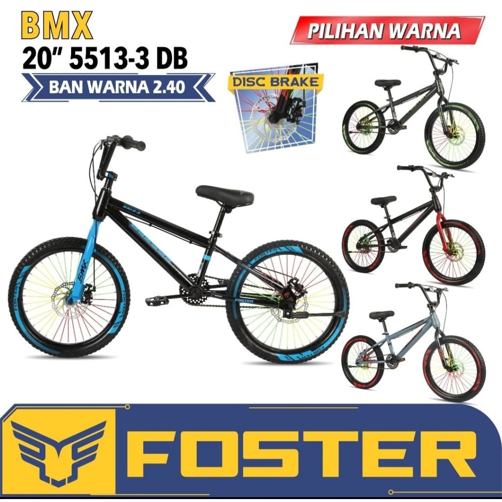 Sepeda BMX 20 Inch Foster 5513-3 Cakram ban 2.40 sepeda bmx by Pacific murah promo bisa paylatter