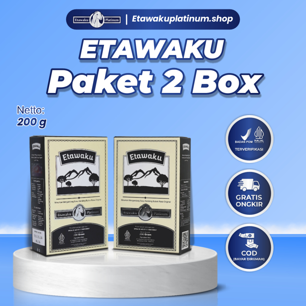 Paket Hemat 2 Box Susu Etawaku Platinum : Membantu Mengatasi Masalah Pernafasan