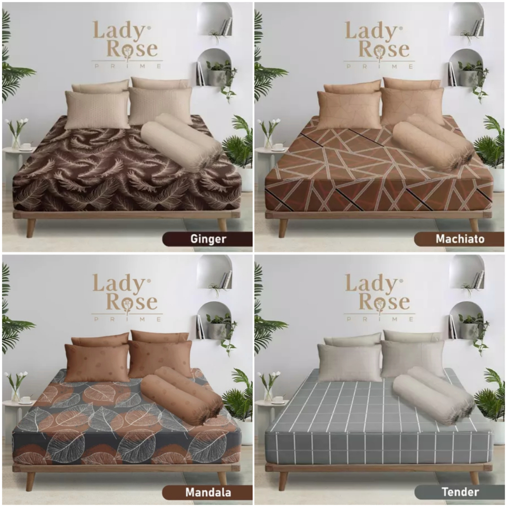 Sprei Lady Rose Prime Size 180 x 200 ( 6 kaki ) Tinggi 30 cm Motif Minimalis 3