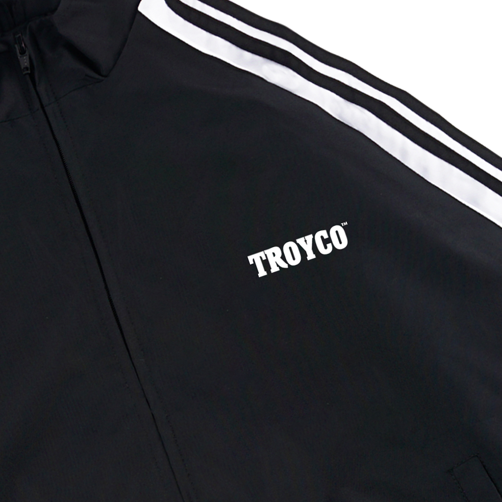 Troy Company Jacket Tracktop Black White Legacy - Jaket Tracktop Hitam Putih JTT 3308