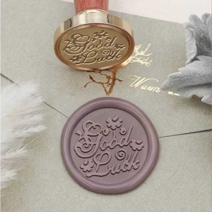 

stamp - Seal Wax stamp thank you and good luck series - stempel lilin versi word - cocok untuk scrapbook, undangan pernikahan, DIY wedding stamp