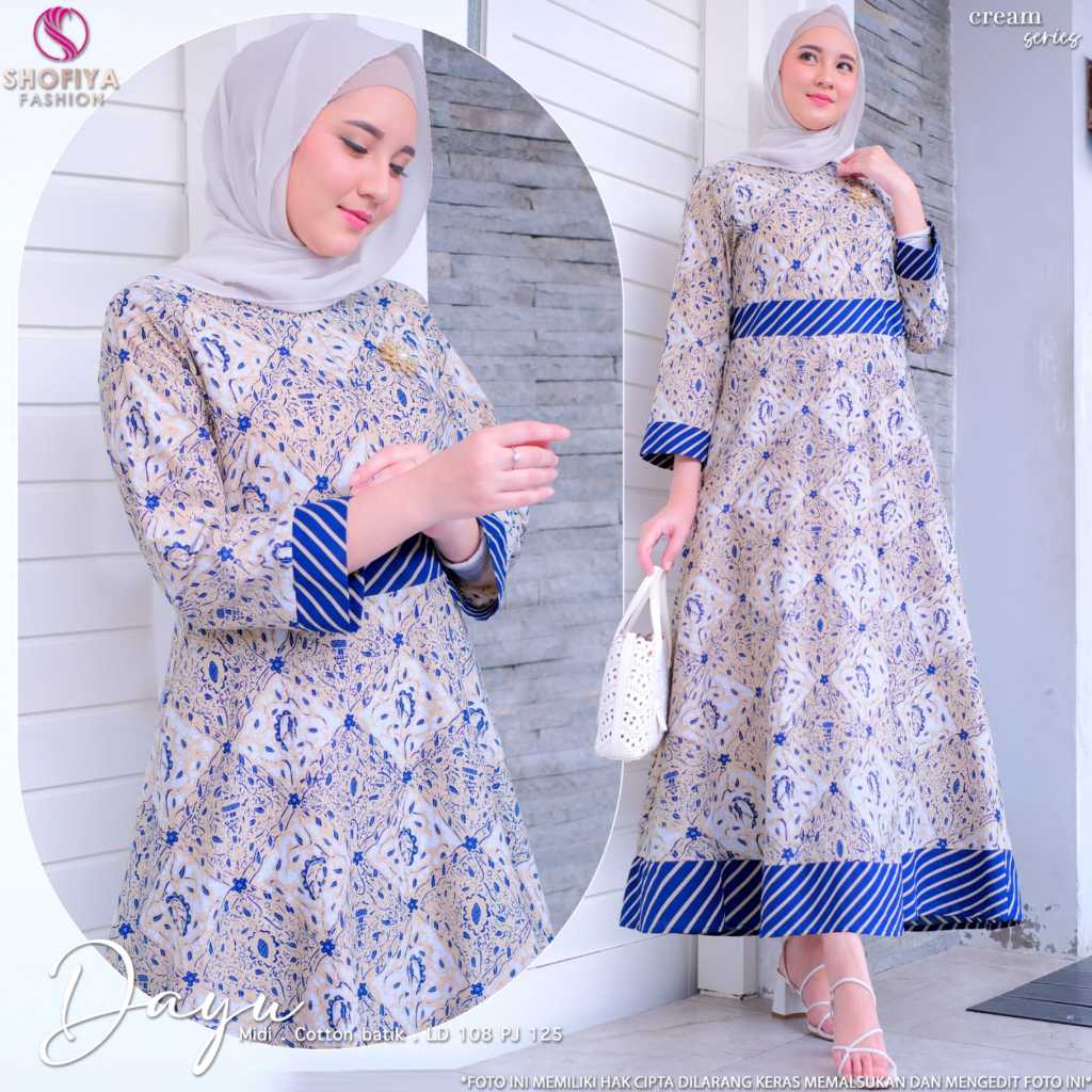 Dayu Dress Original Shofiya Fashion Cotton Batik Dress