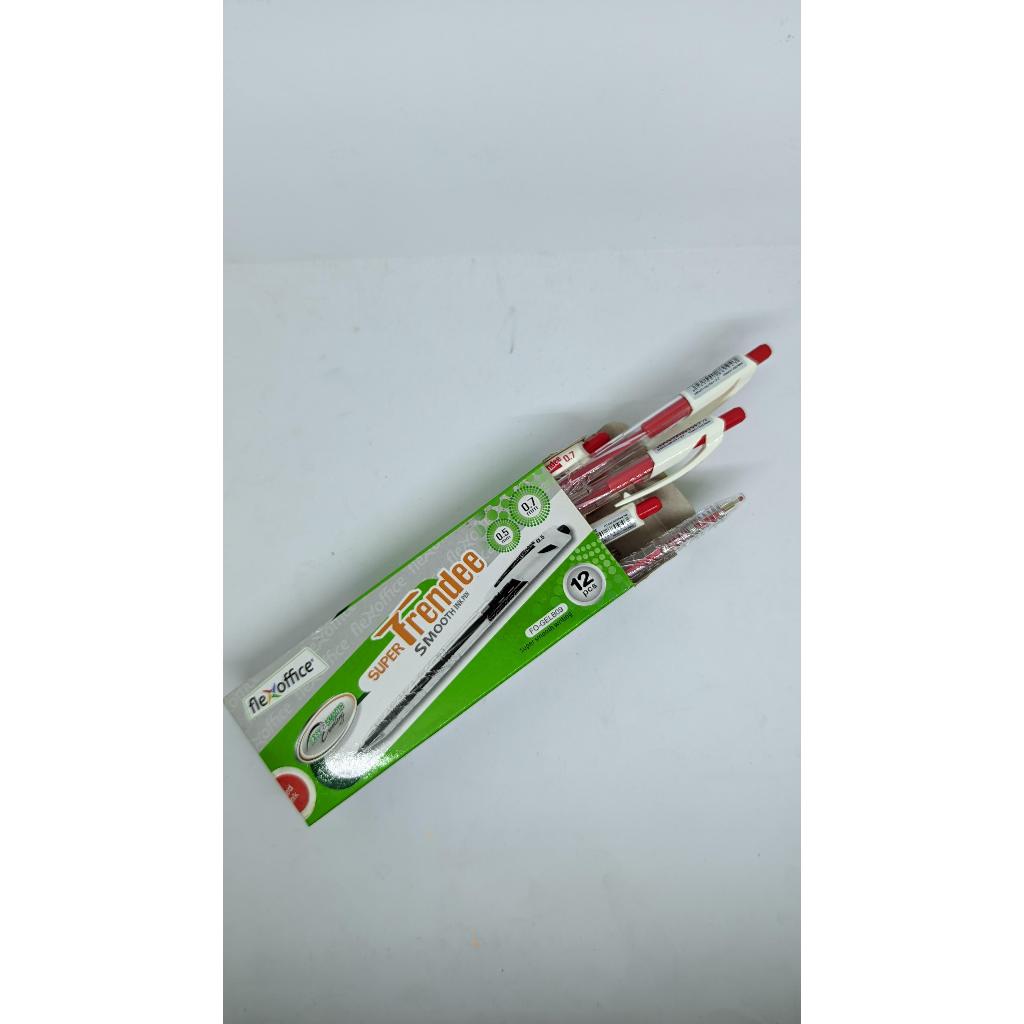 

Pulpen Gel Flex Office Super Trendee 0.5/0.7 mm / Smooth Writing / FO-GELB09 / Merah / 12 pcs / Pak / Tube