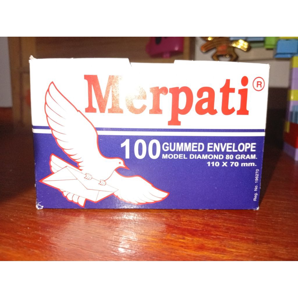 

Amplop Merpati 110x70mm (isi 100 lembar)