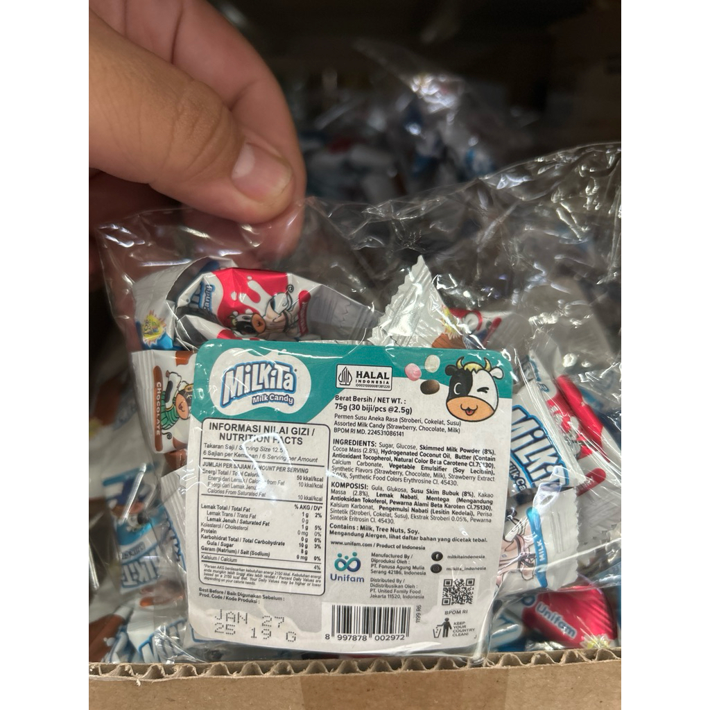 

Milkita assorted milk candy 75gr(30)