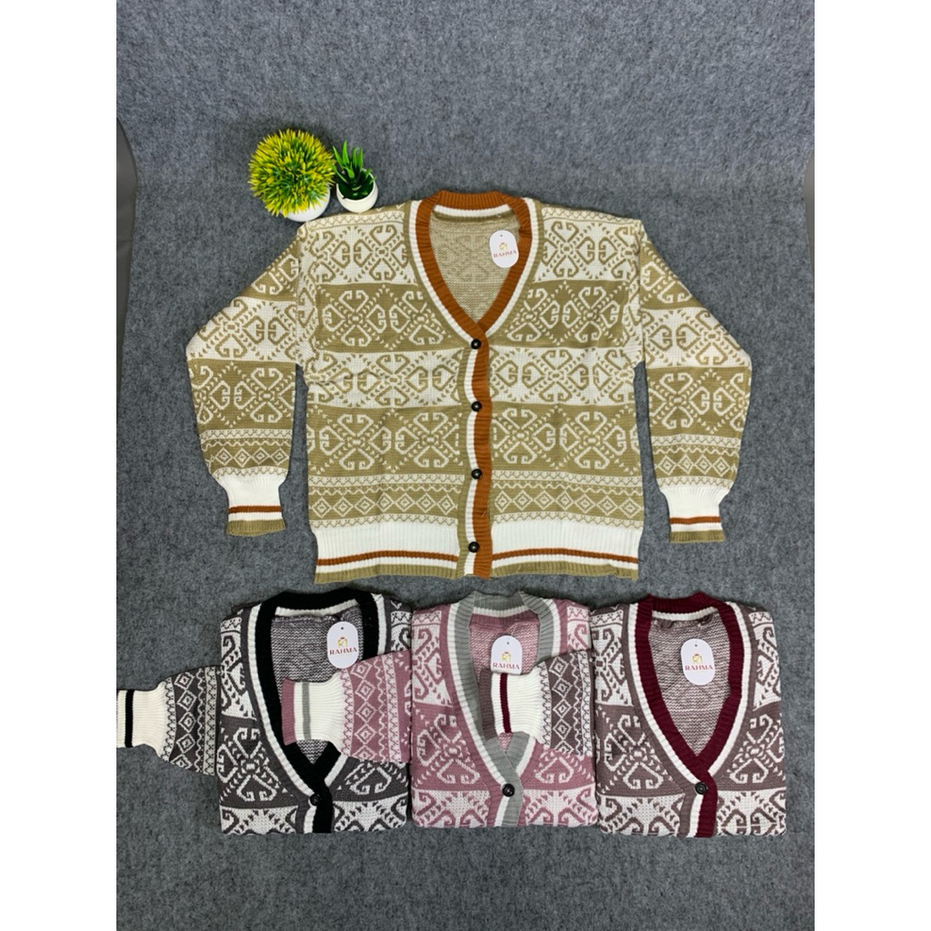 Cardigan cewek lengan panjang / atasan baju rajut cewek dewasa lengan panjang