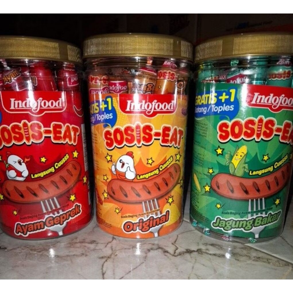 

[TERMURAH] Indofood Sosis Eat Geprek Original Jagung Bakar 40gr/pcs