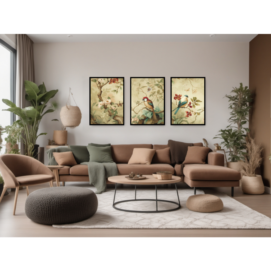 

AIDECORATIF - 1 SET 3 PCS Hiasan Dinding FAUNA FISH Kanvas Premium UK A1&A2