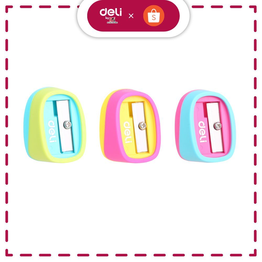 

Deli rautan pensil satu lubang untuk pensil standar 8mm 3 Warna ER00903