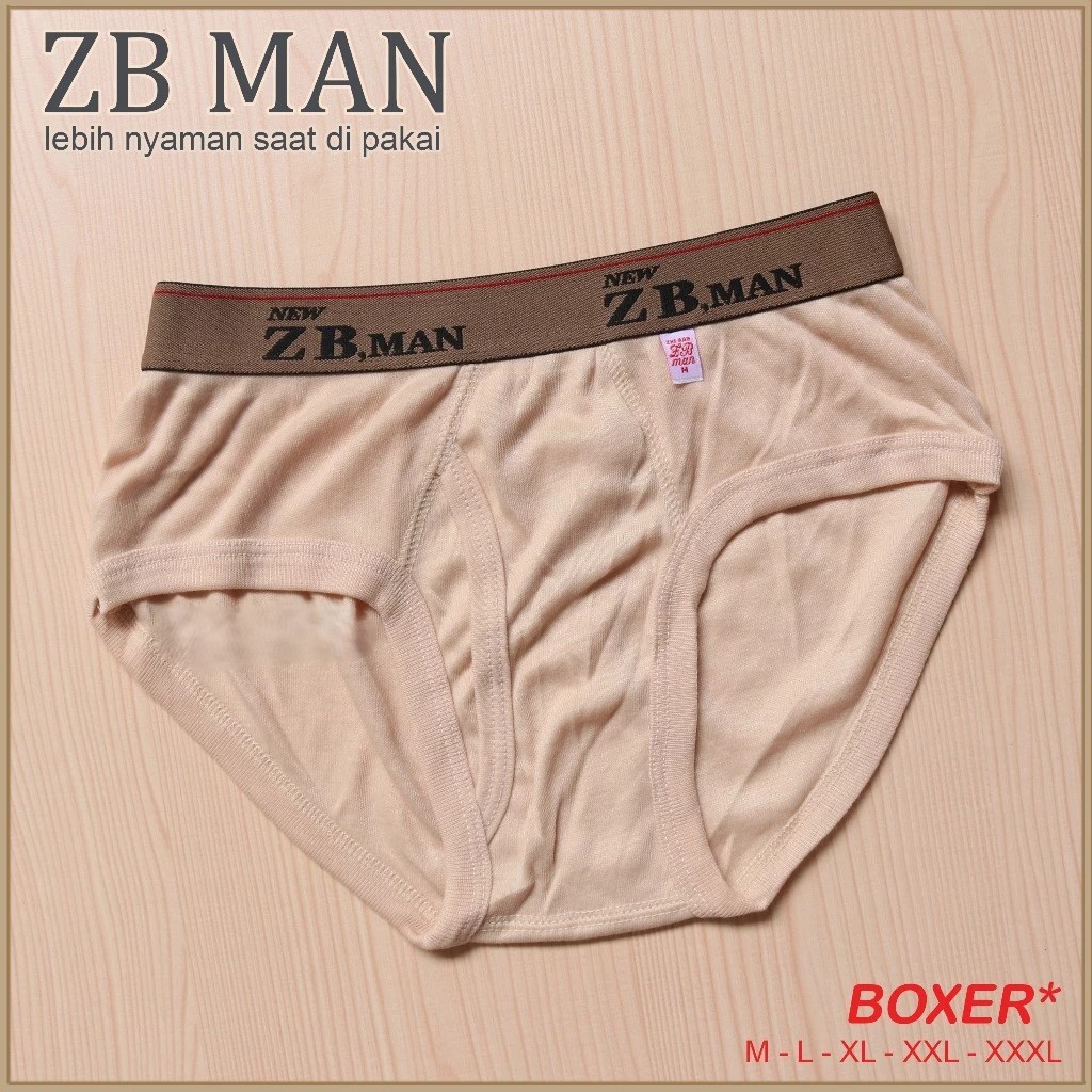 Grosir [ 3pc ] Celana Dalam ZB MAN Pria Jumbo | Cd Pria Dewasa Boxer Berkualitas