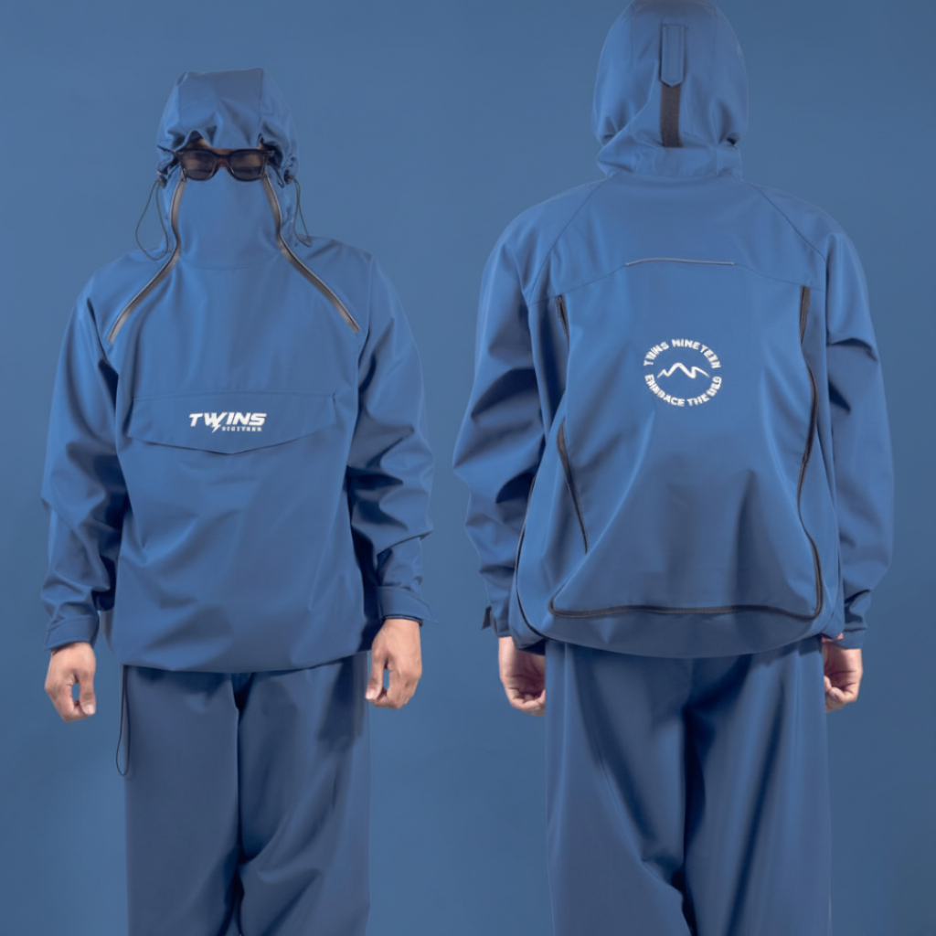 Jas Hujan Turtle BACKPACK Series Twins19