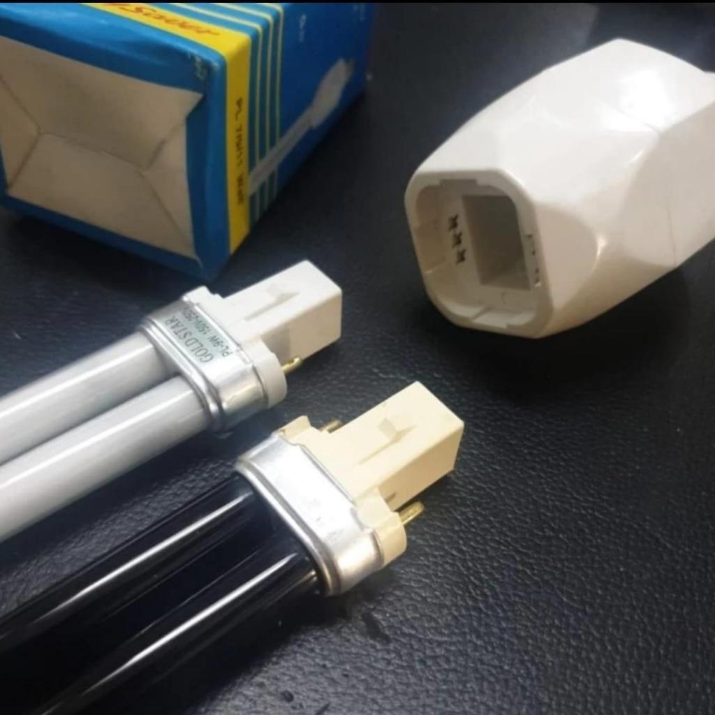 Trafo Adapter PLS 2pin / 4pin + lampu PLS 9W UV BLB Uang