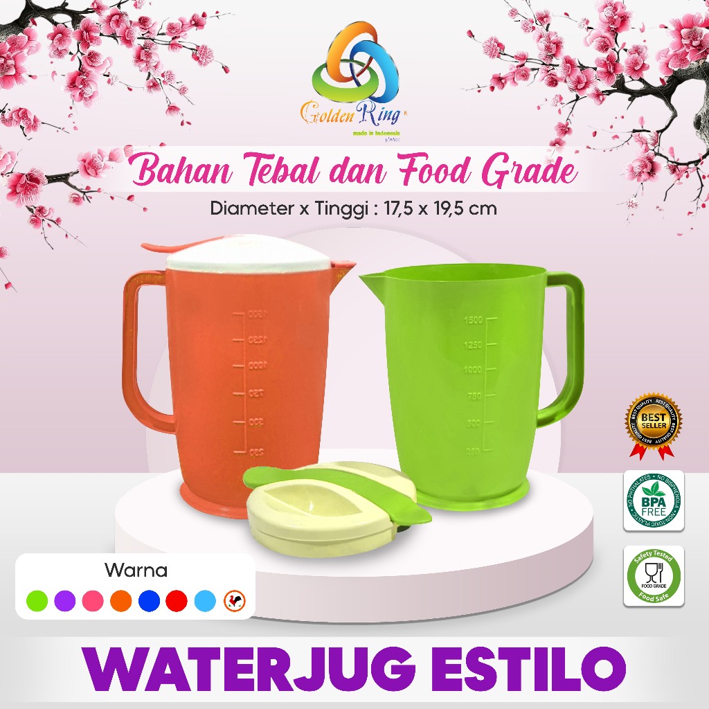 WATER JUG ESTILO / TEKO PLASTIK KECIL / TEKO CANTIK/ WATER JUG PLASTIK/CERET PLASTIK/ CERET KEKINIAN