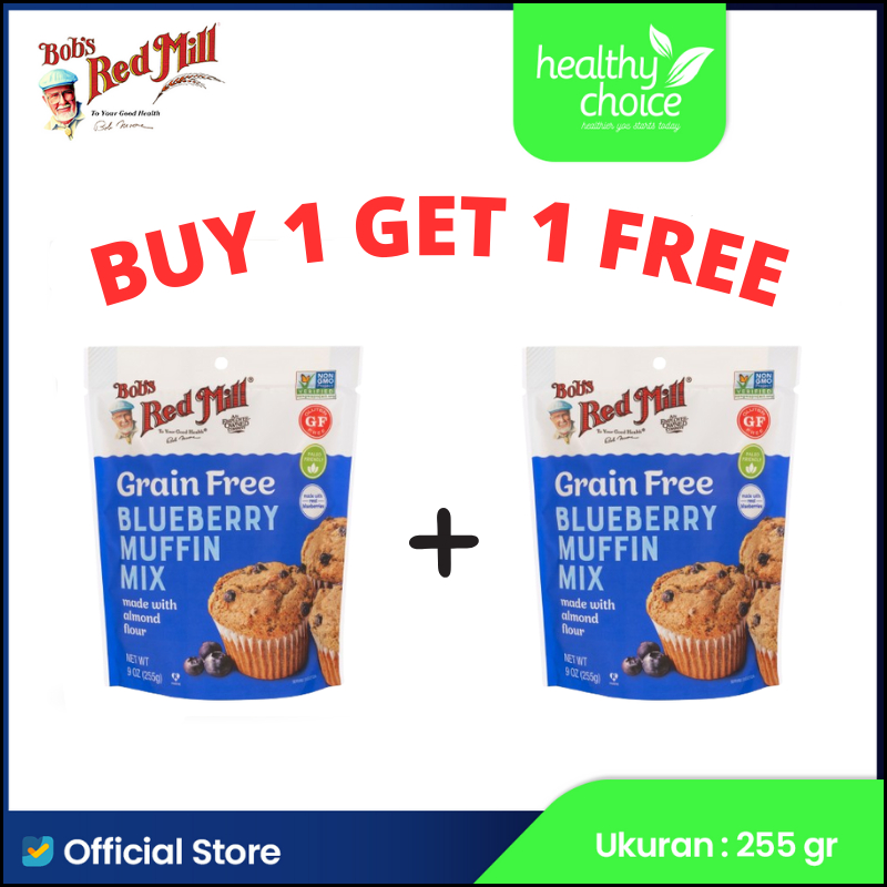 

BUY 1 GET 1 FREE Bob's Red Mill Grain Free Blueberry Muffin Mix 255 gr (Exp 07 December 2025)