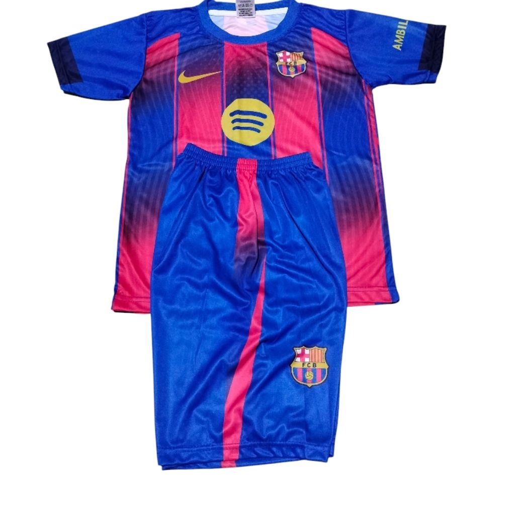 Jersey bola setelan anak Barcelona terbaru