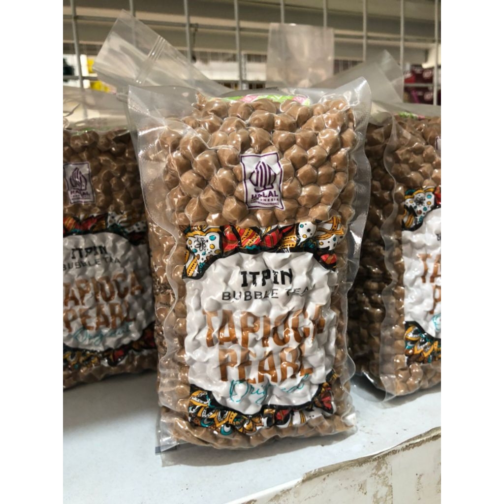 

Bobba Pearl Tapioca Pearl Bubble Tapioka Hitam Premium (1Kg)