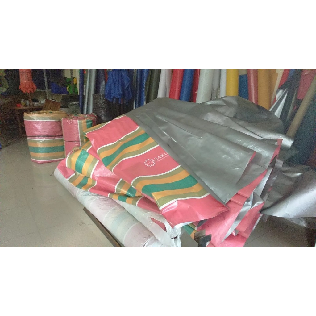 TERPAL ROLL LIPAT SAKURA A12 2X100 METER /ROLLAN/PLASTIK/KOLAM/TENDA/TRUK BIRU SILVER