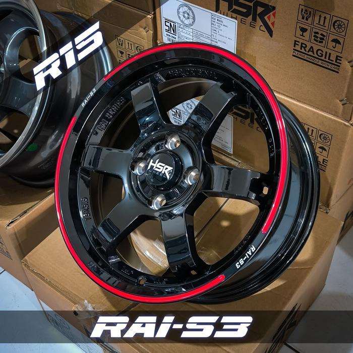 HSR RAI-S3 untuk Jazz Xenia Ayla Yaris Brio pelek ring 15